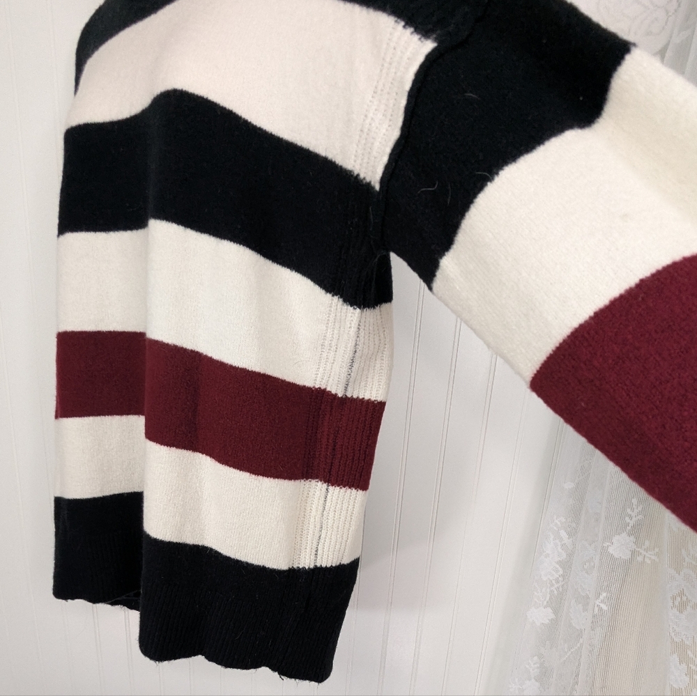 PER SE Striped Turtleneck Tunic Sweater Sz L - Picture 5 of 11